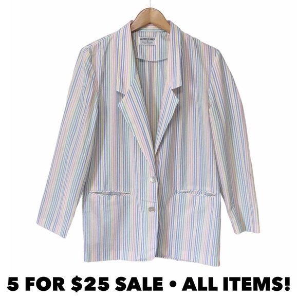 Vintage Rainbow Seersucker Blazer - Picture 1 of 9